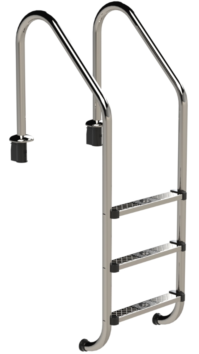 IDEAL Standaard RVS zwembadtrap 3 treden - AISI 316