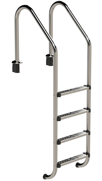 IDEAL Standaard RVS zwembadtrap 4 treden - AISI 316