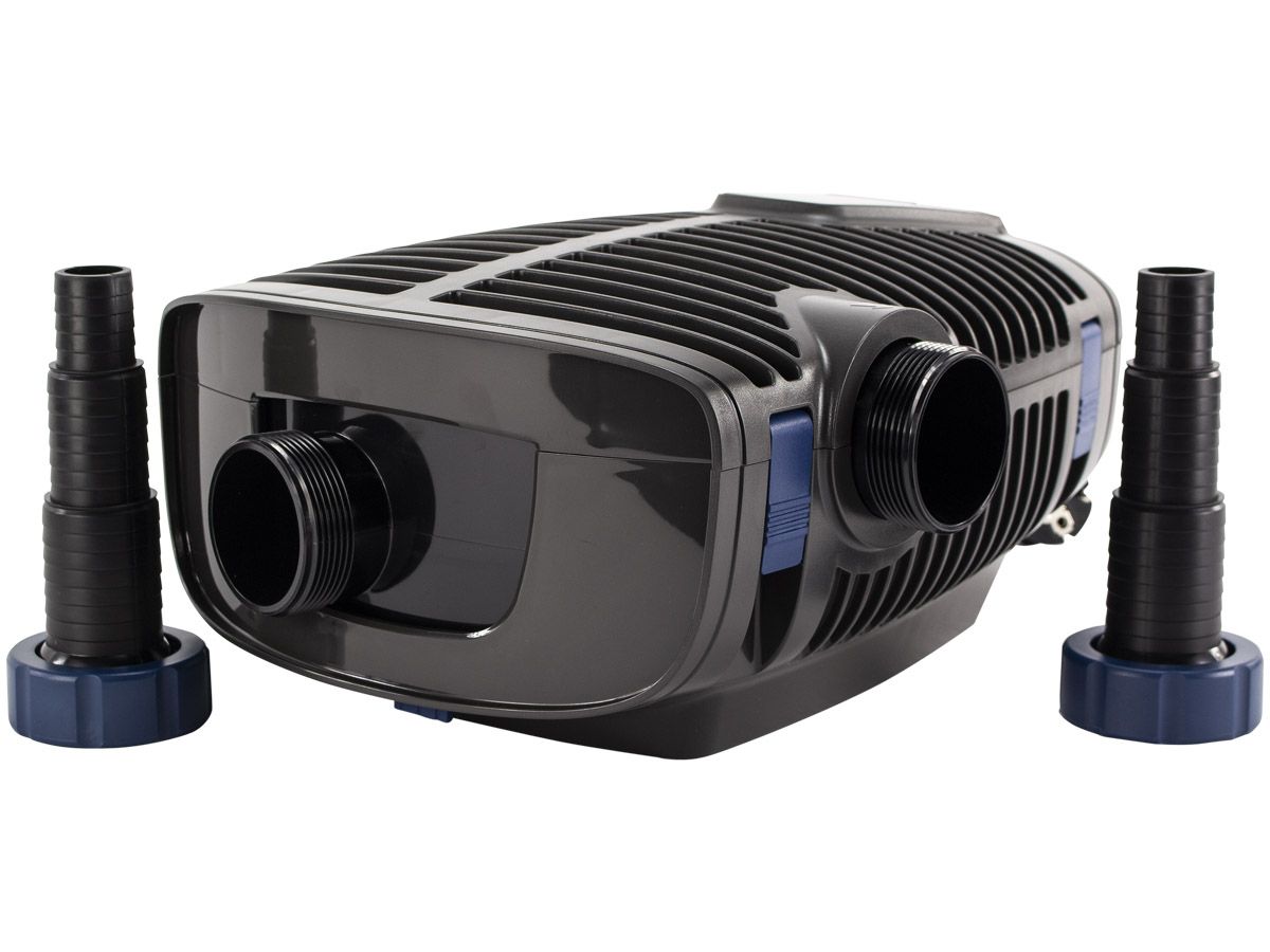 Oase Aquamax Eco Premium 4000 vijverpomp detail aansluiting.