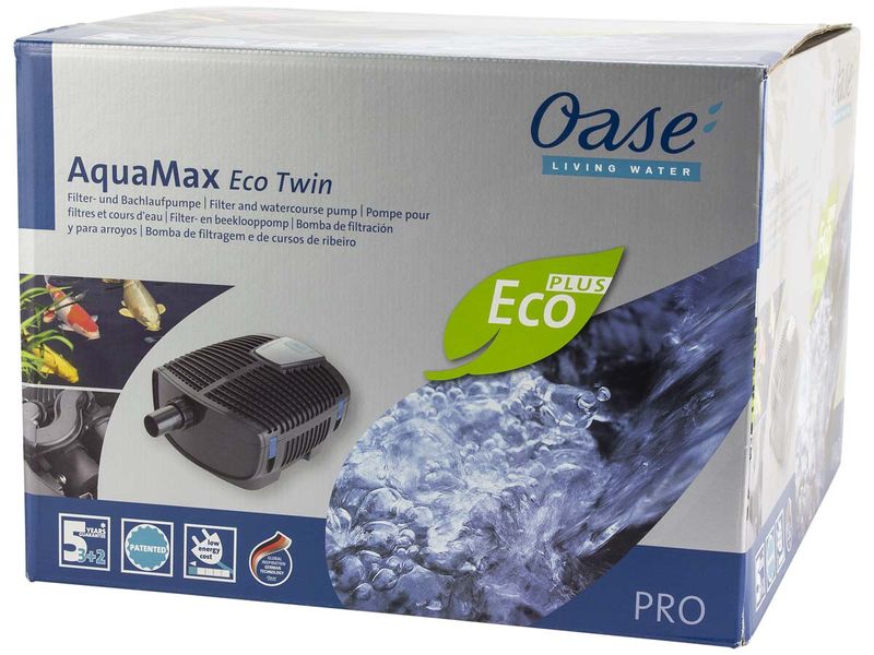 Oase AquaMax Eco Twin 20000 vijverpomp doos.