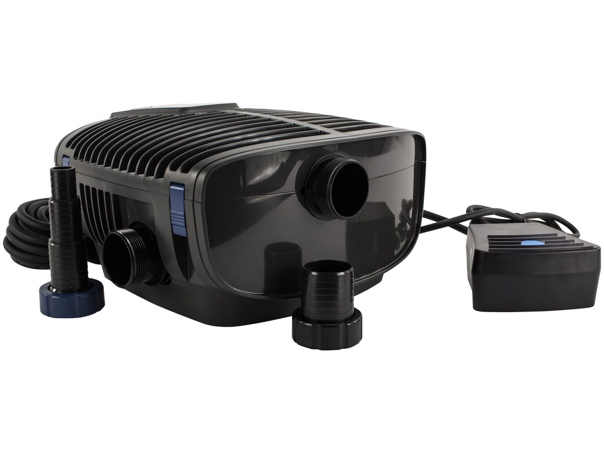 Oase AquaMax Eco Twin 30000 vijverpomp detail aansluiting.