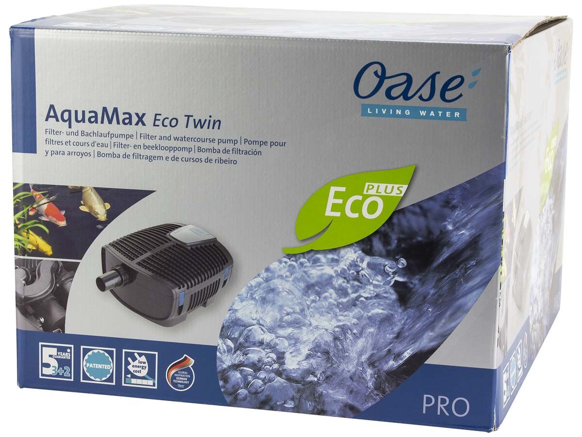 Oase AquaMax Eco Twin 30000 vijverpomp doos.