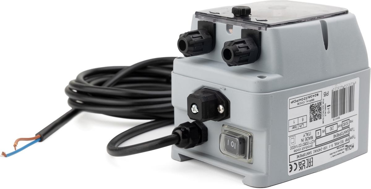 Sugar Valley doseerpomp voor pH sturing aan/uit-knop