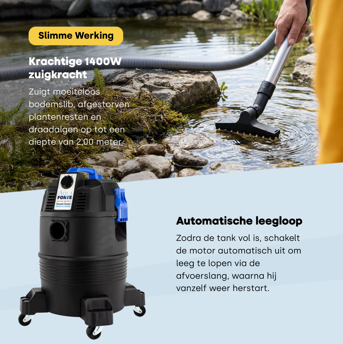 Aquaforte Vijverstofzuiger 