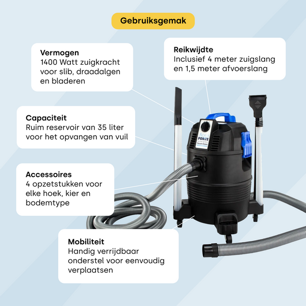 Aquaforte Vijverstofzuiger 