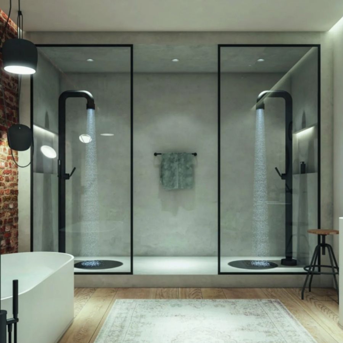 JEE-O Soho 02 buitendouche - Matzwart RVS