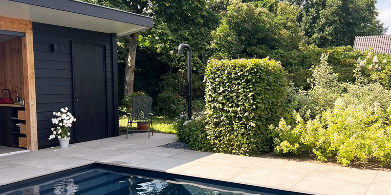 JEE-O Soho 02 buitendouche - Matzwart RVS