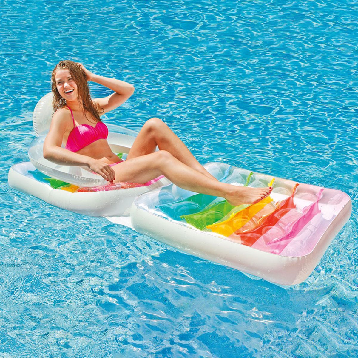 Intex Folding Lounge opblaasbare luchtbed