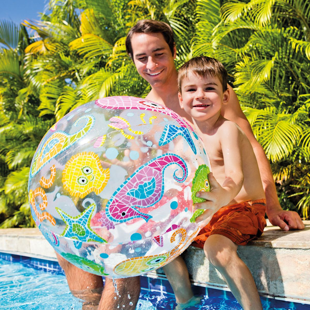 Intex opblaasbare strandbal Zeedieren (61 cm)