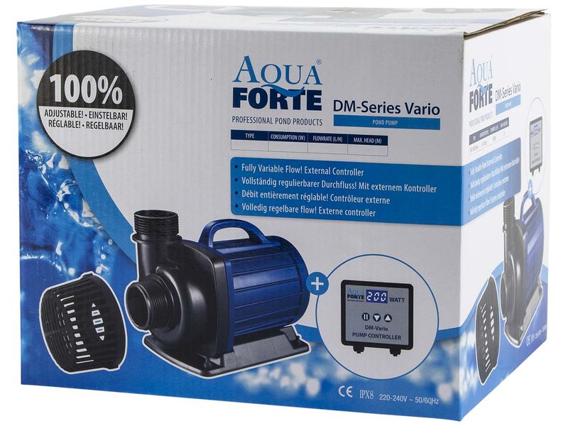 Aquaforte DM-10000 Vario vijverpomp doos.