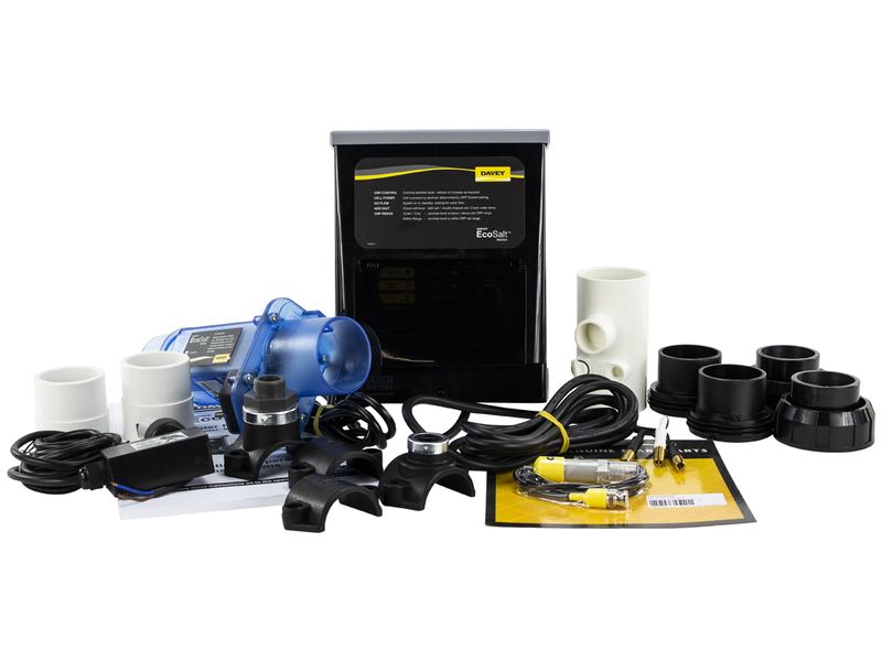 Davey EcoSalt Zoutelectrolyse met redox sensor (tot 60m3) onderdelen.