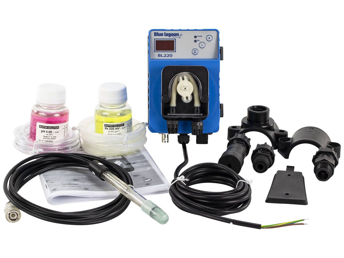Blue Lagoon automatische pH meter en doseerpomp