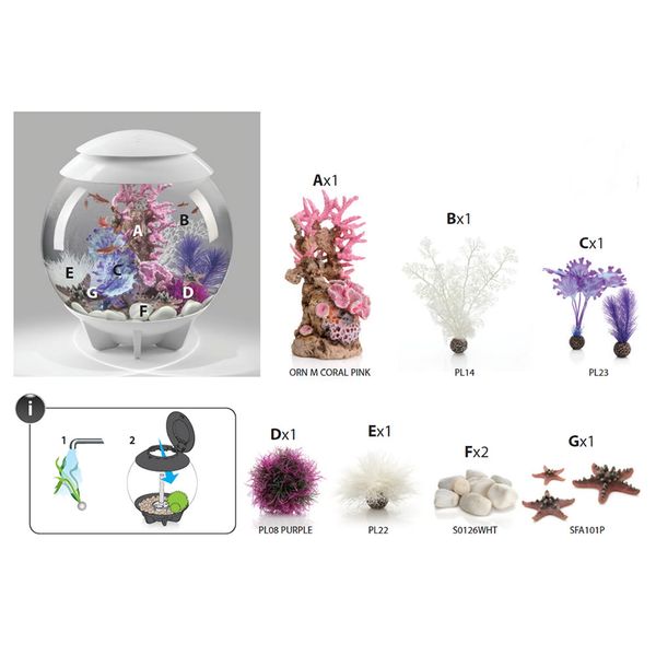 Decoratiepakket Biorb HALO 30 - roze koraal