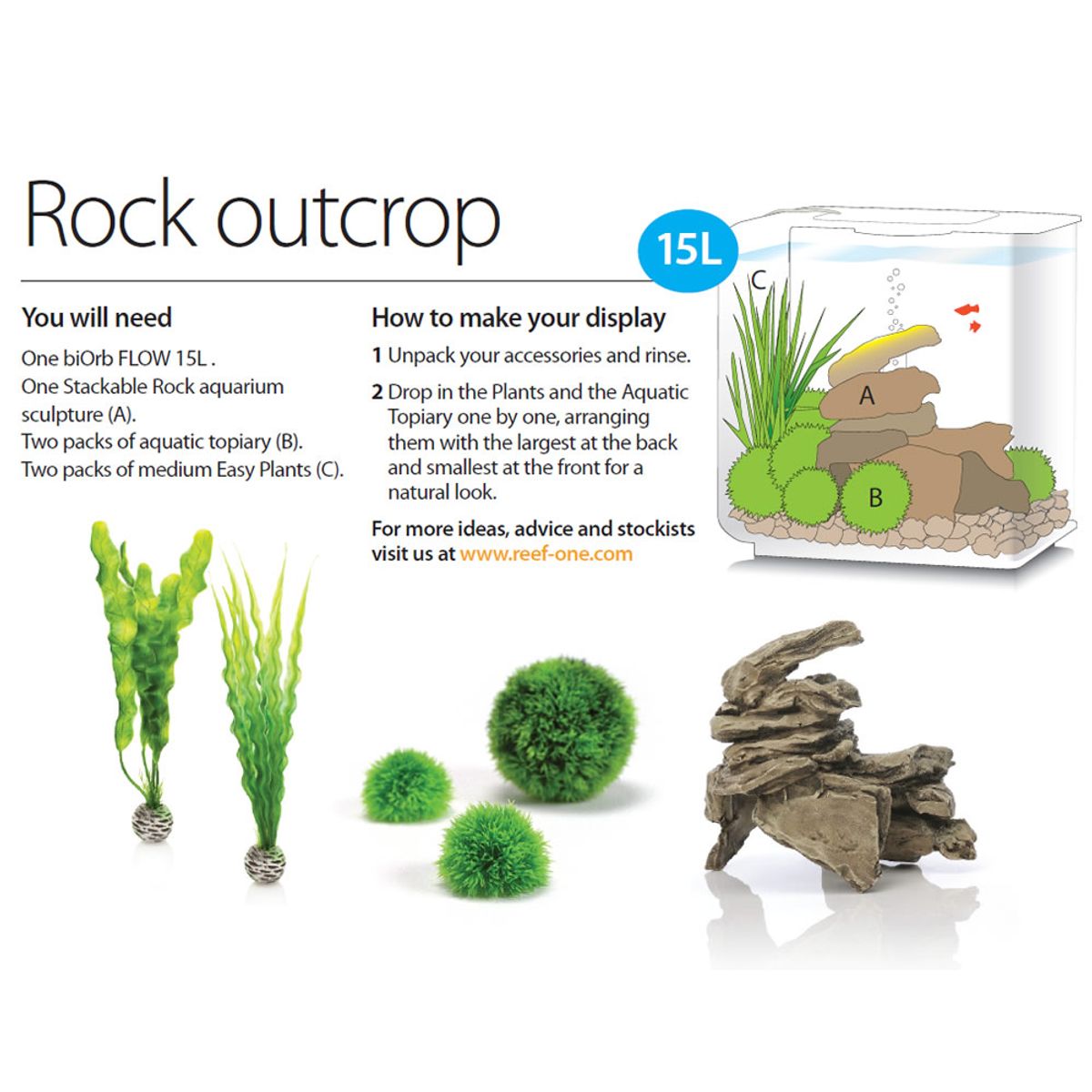 Decoratiepakket Biorb Flow 15 - Rock