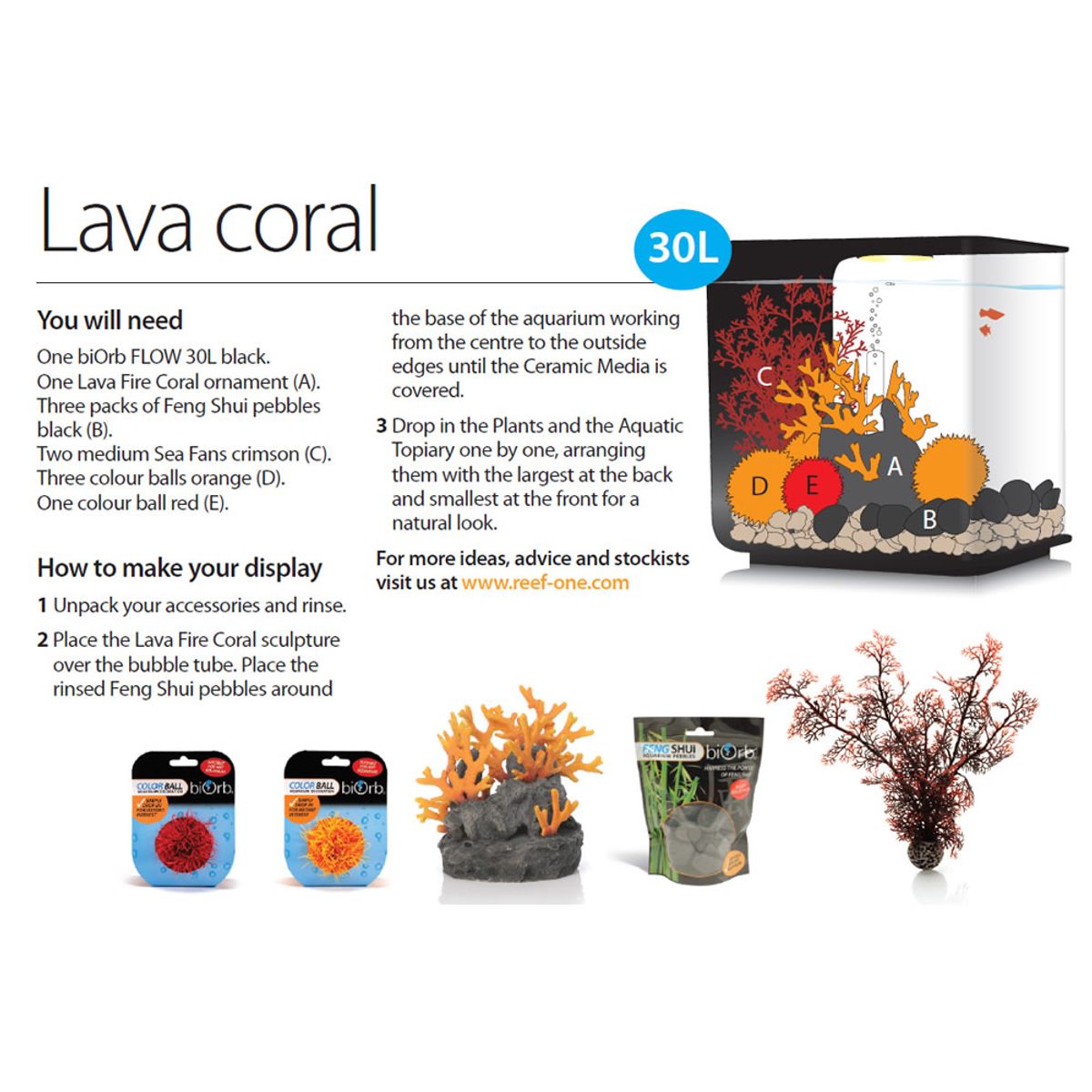 Decoratiepakket Biorb Flow 30 - Lava