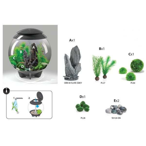 Decoratiepakket Biorb HALO 30 - Donker / Groen