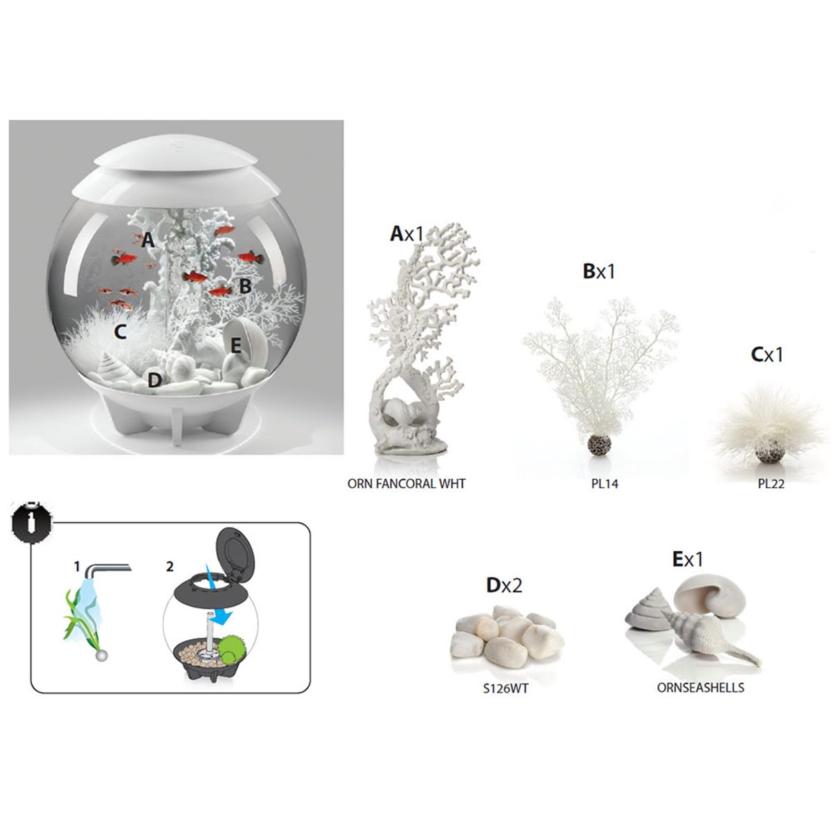 Decoratiepakket Biorb HALO 30 - Wit / Winter