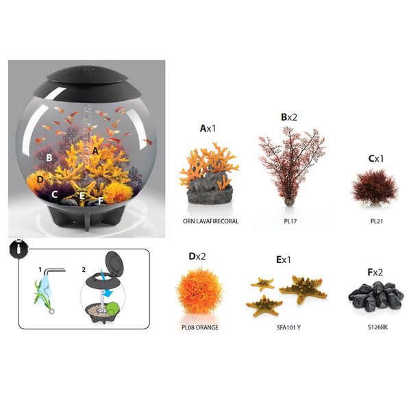 Decoratiepakket Biorb HALO 60 - Vuurkoraal