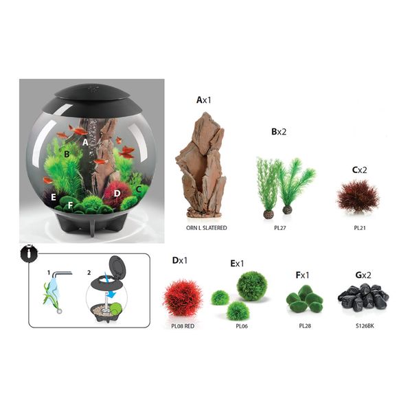 Decoratiepakket Biorb HALO 60 - Rood Leisteen