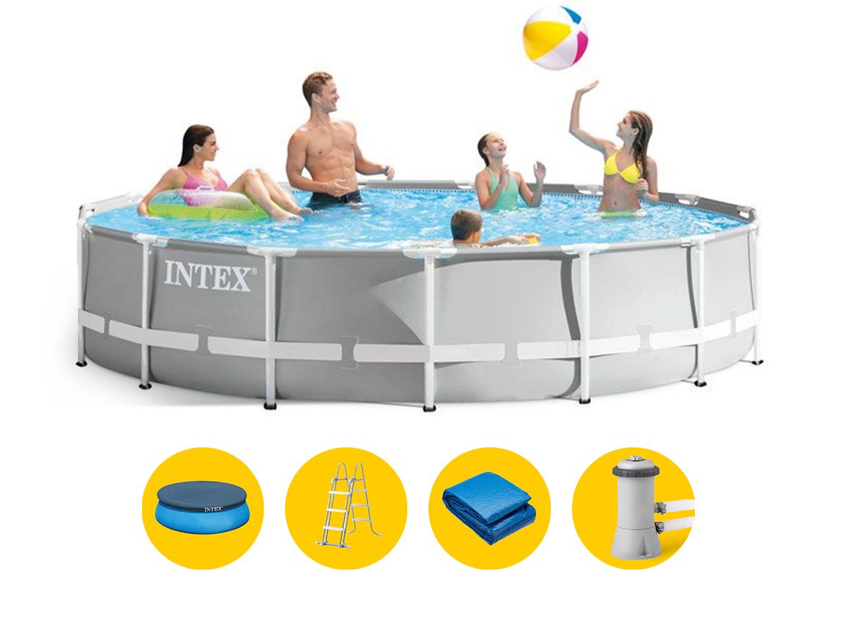 Intex Prism Frame Pool - 549 x 122 cm - met filterpomp en accessoires