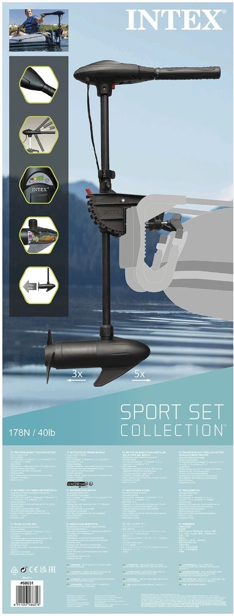 Intex 40LBS 12V elektrische buitenboordmotor 