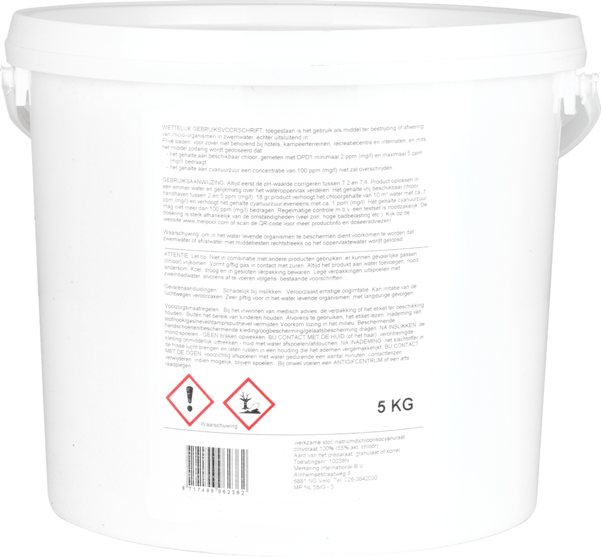 Melpool chloorshock 55G 5 kg
