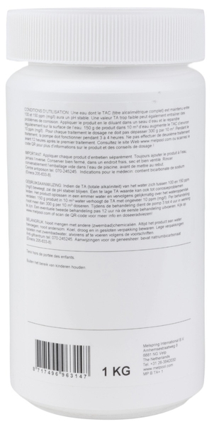 Melpool TA+ Alkaliteit 1 kg
