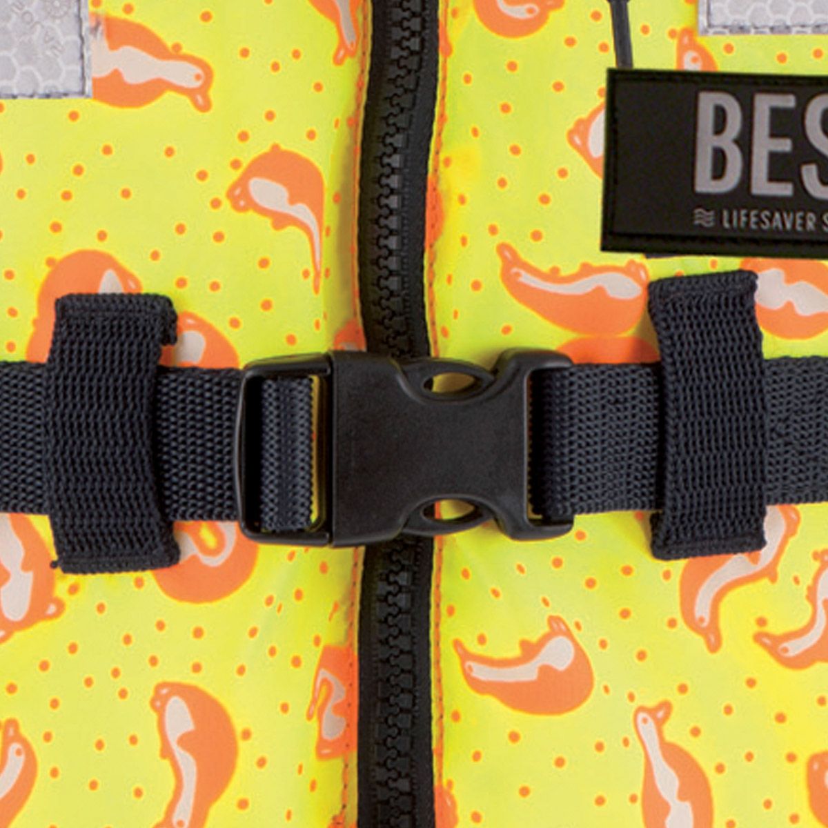 Besto Racingbelt 100N baby reddingsvest sluiting closeup