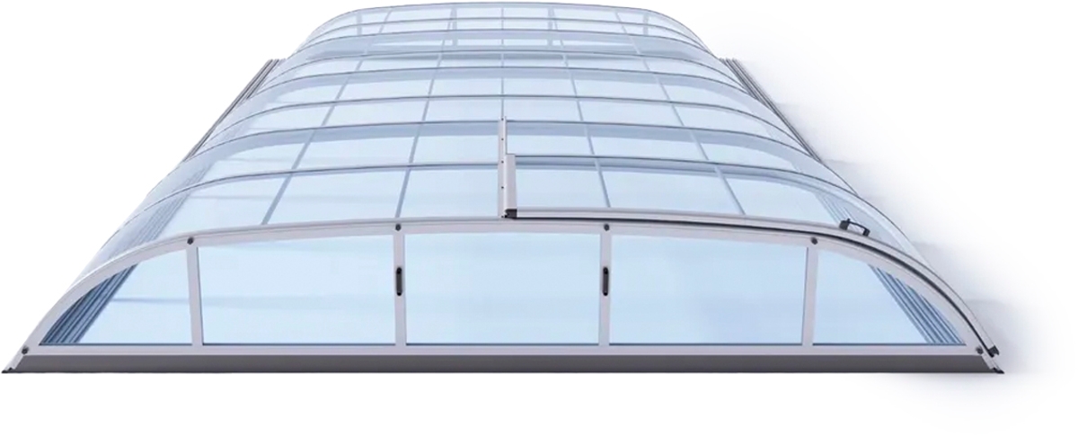 Albixon Dallas Clear B zwembadoverkapping
front alu