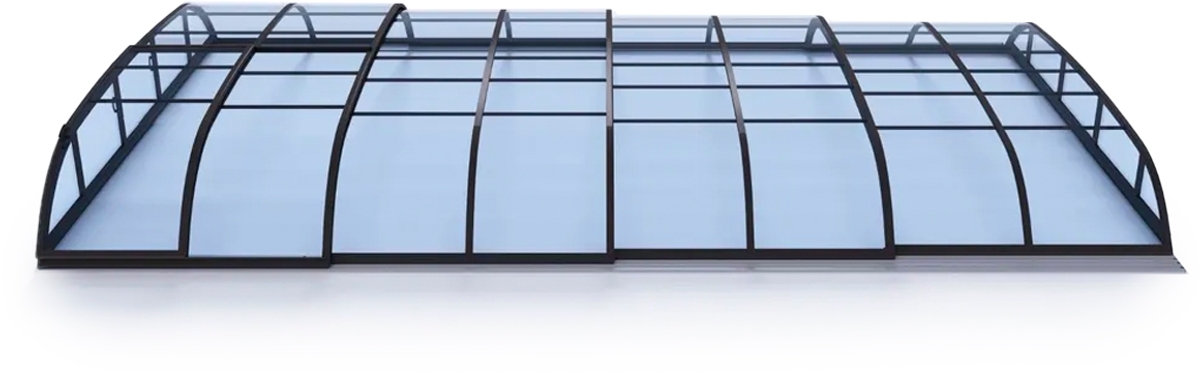 Albixon Dallas Clear B zwembadoverkapping
side black