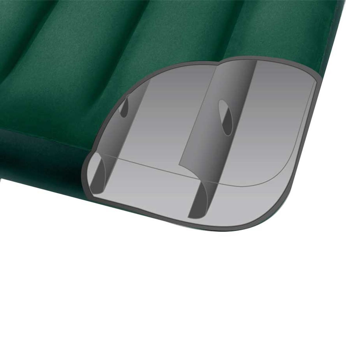 Intex Luchtbed met batterijpomp - Queensize - interne structuur