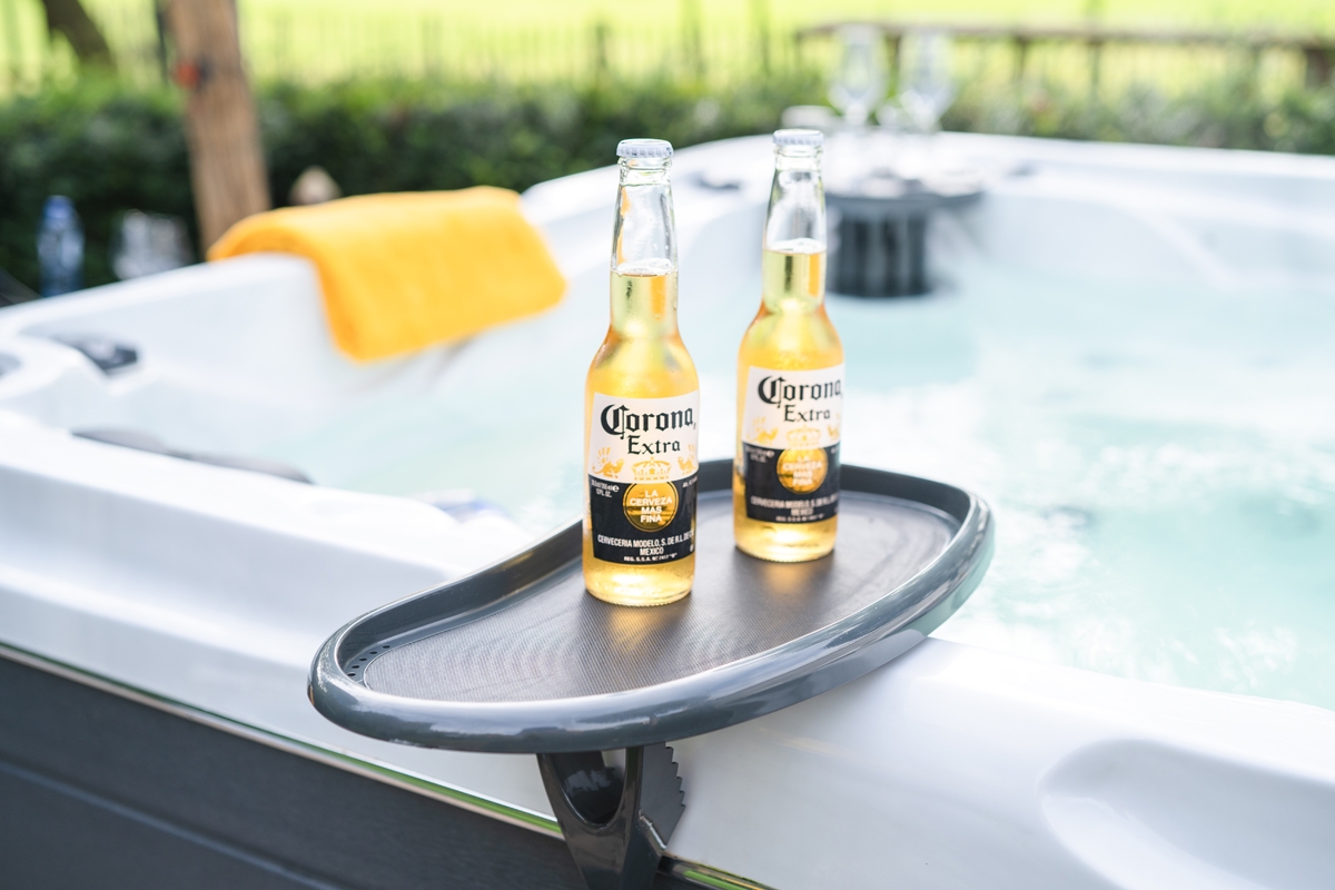 Life Spa dienblad en bier