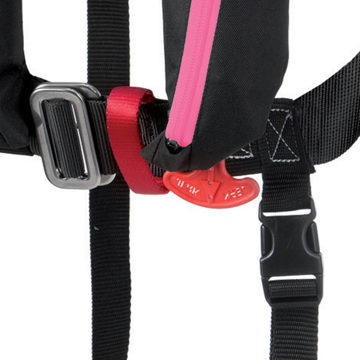 Besto Comfort Fit 165N roze reddingsvest sluiting voorkant