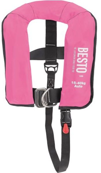 Besto Inflatable 100N roze reddingsvest kind