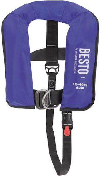 Besto Inflatable 100N blauw reddingsvest kind