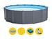 Intex Graphite Panel Pool - 478 x 124 cm - met zandfilterpomp en accessoires