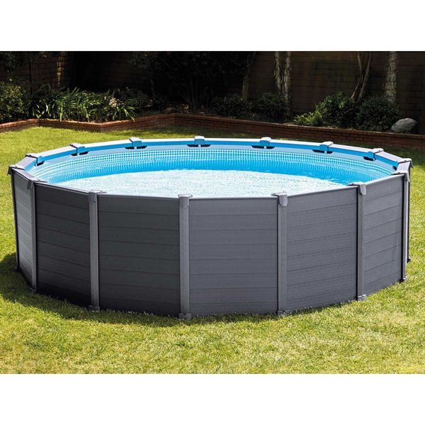 Intex Graphite Panel Pool 478 x 124 cm incl. accessoires