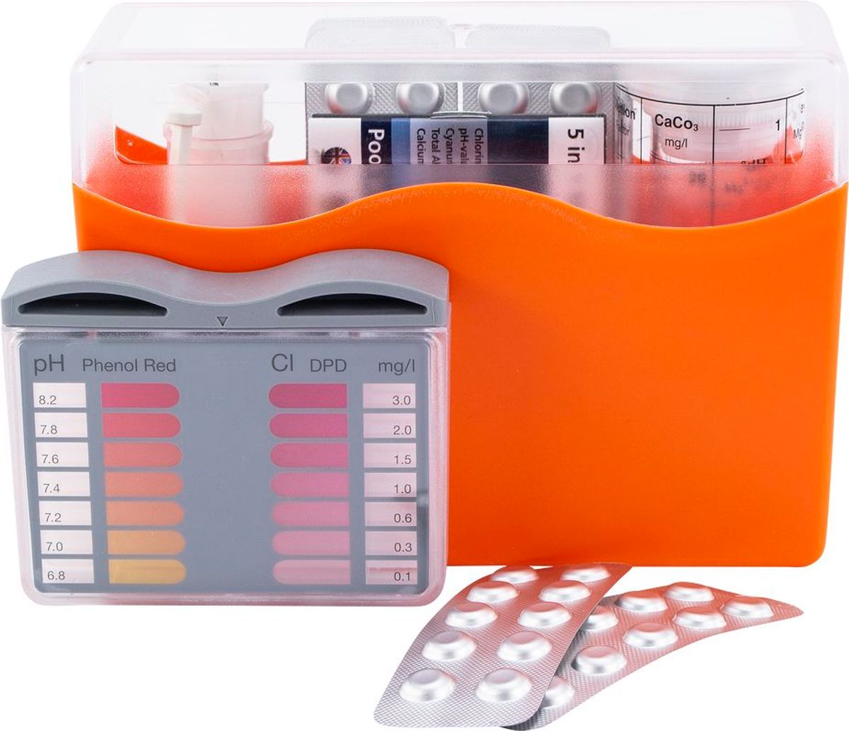 Lovibond Multi Pooltester inclusief tabletten (Chloor, pH, Alkaliteit, Stabilisatie, Calciumhardheid)