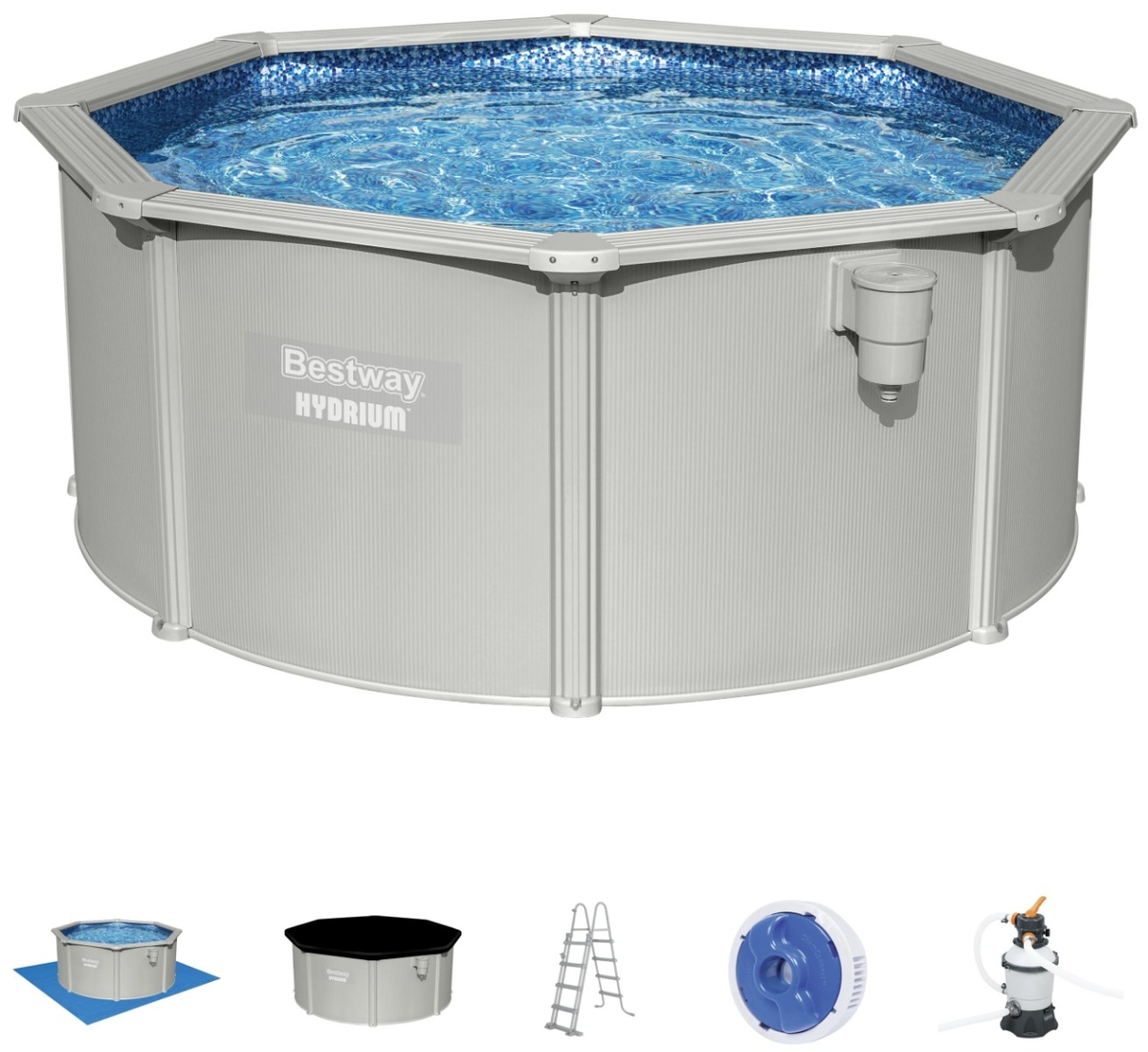 Bestway Hydrium Alderney metalen zwembad Ø300 x 120 cm