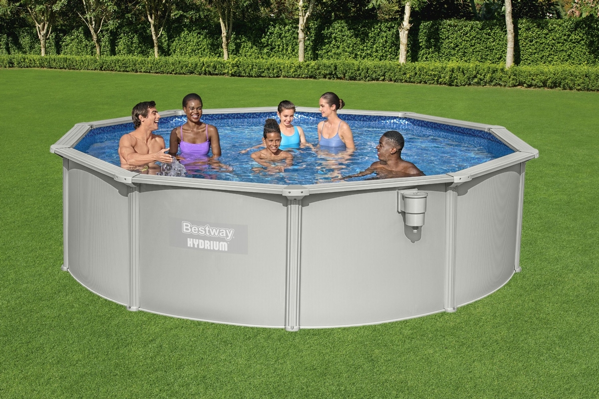 Bestway Hydrium Alderney metalen zwembad Ø460 x 120 cm - sfeer