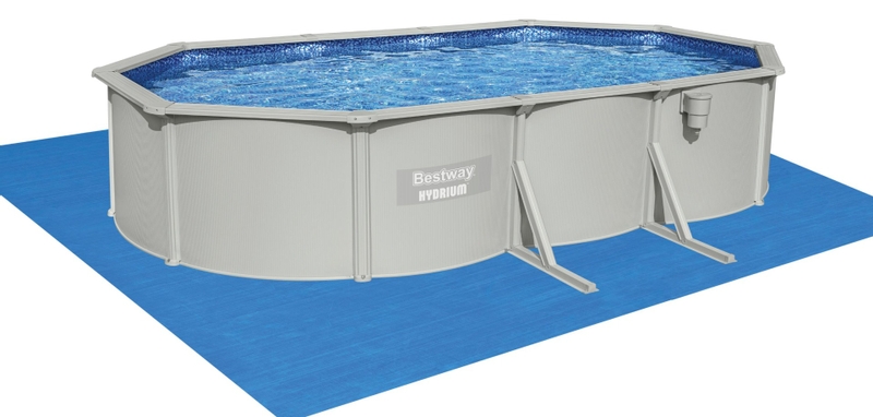 Bestway Hydrium Jersey metalen zwembad 610 x 360 x 120cm - grondzeil