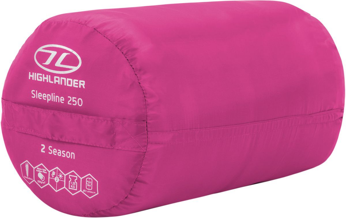 Highlander Sleepline 250 Mummy Slaapzak - Roze hoes