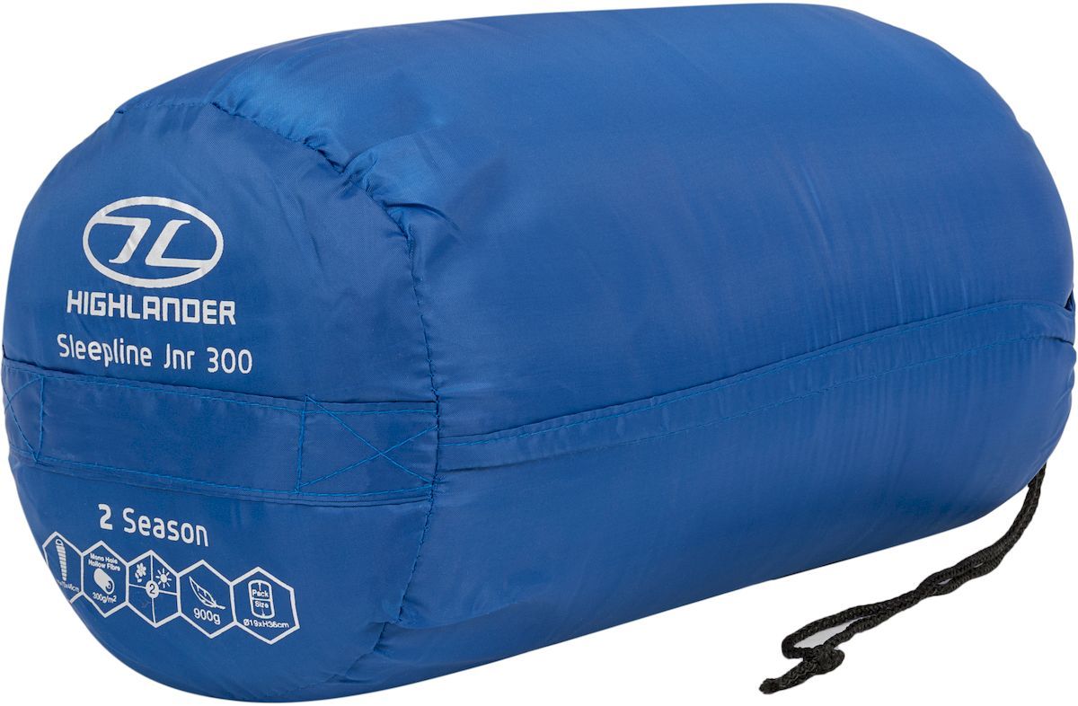 Highlander Sleepline JR 300 Mummy Slaapzak - Blauw hoes