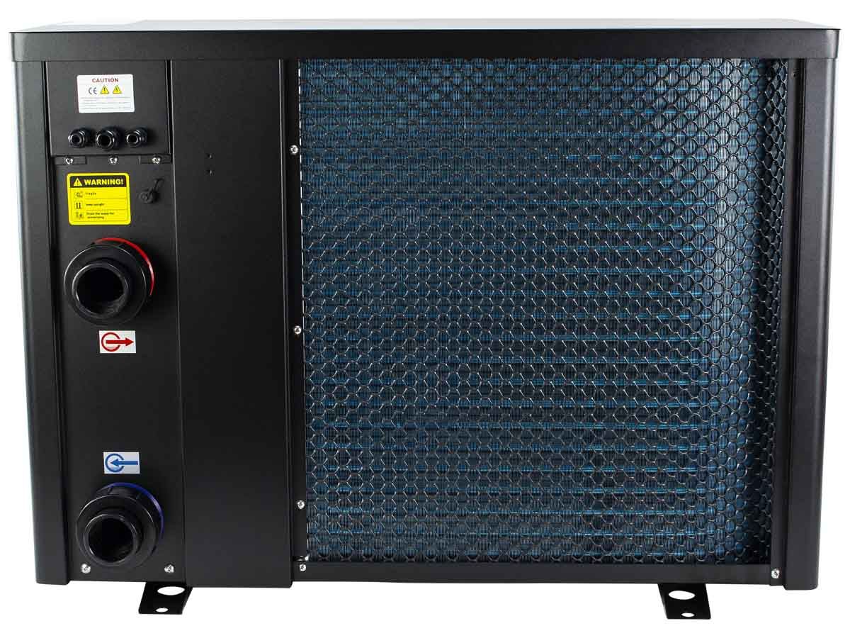 PPG Inverter Plus IPH 70T (27,8 kW) zwembad warmtepomp (krachtstroom) achterzijde.