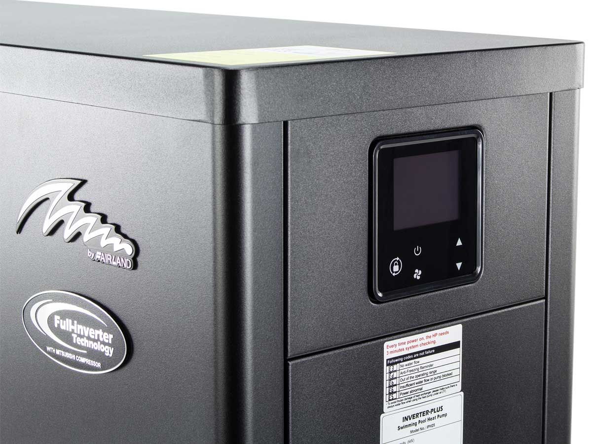 PPG Inverter Plus IPH 100T (36,5kW) zwembad warmtepomp (krachtstroom) bedieningspaneel.