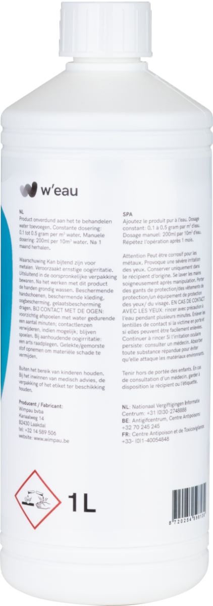 W'eau vloeibaar vlokmiddel - 1 liter
