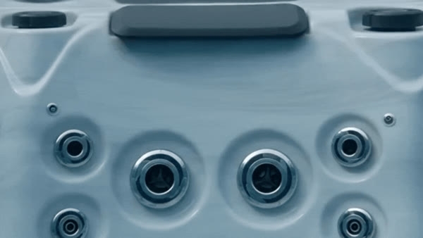 Roterende massagejets van de W'eau Geneva spa