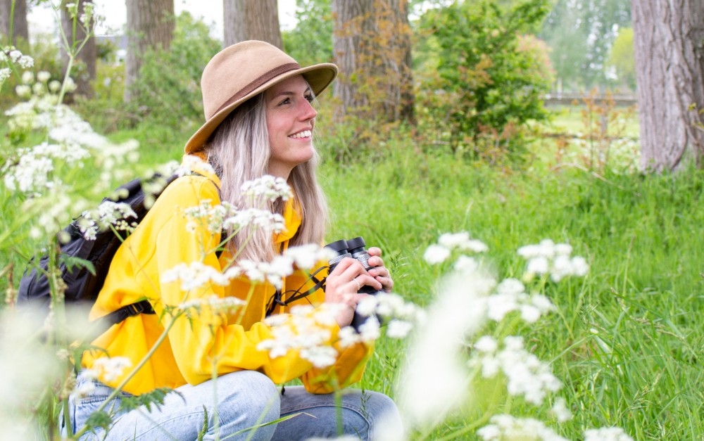 Wandelen en verrekijker