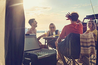 dometic borrel op het strand