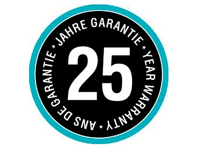 25 jaar garantie